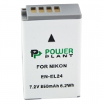 Аккумулятор PowerPlant Nikon EN-EL24 850mAh