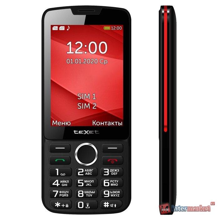 Мобильный телефон Texet TM-308 черный-красный